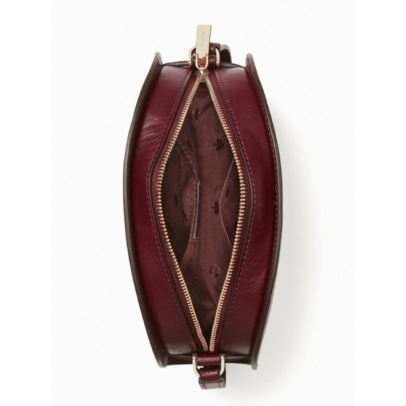 New Kate Spade Perry Leather Dome Crossbody Deep Berry - Picture 4 of 4